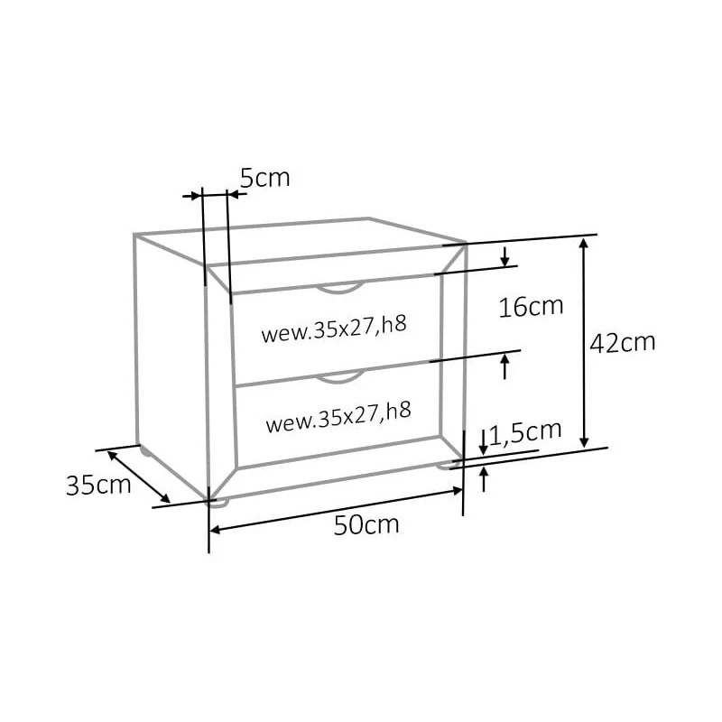 Приліжкова тумба ET-002 VELVET Бежевий ET002VBE Signal