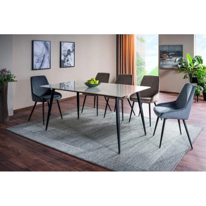 Стіл обідній RION 130*70 білий/чорний каркас RIONBC130 Signal