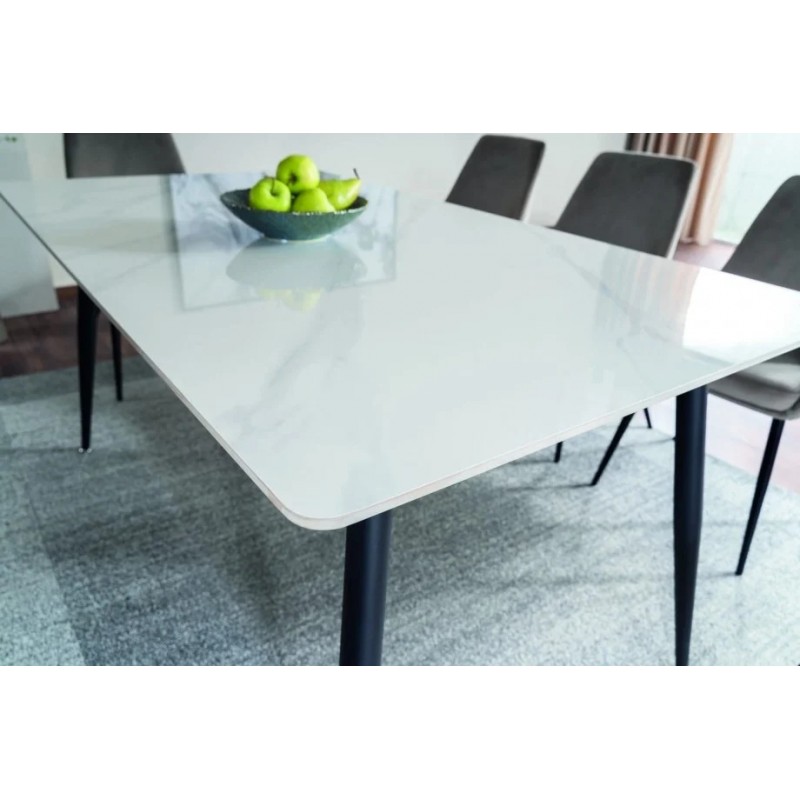 Стіл обідній RION 130*70 білий/чорний каркас RIONBC130 Signal