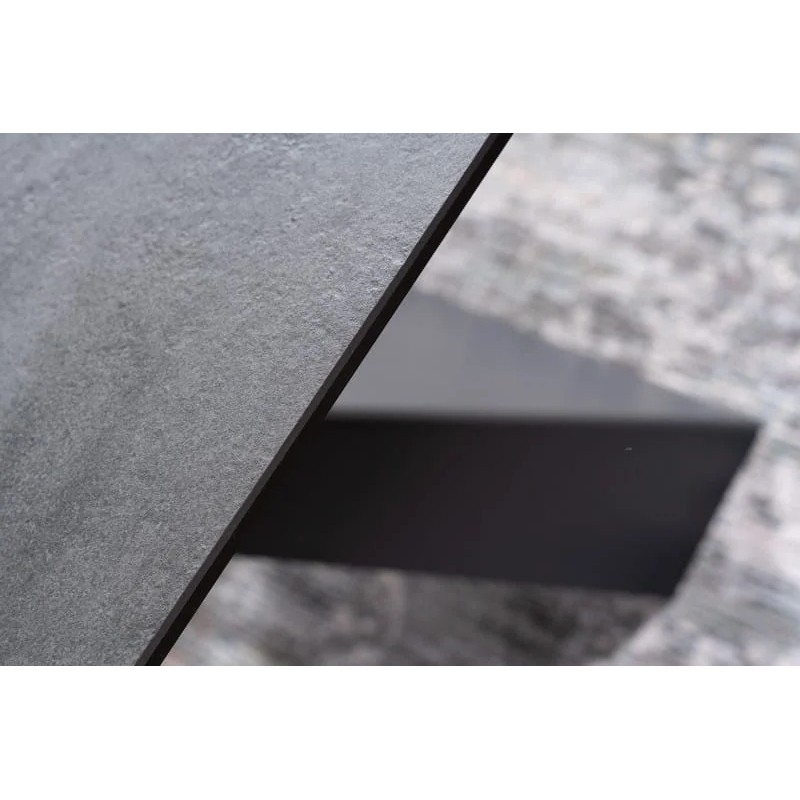 Стіл обідній розкладний SALVADORE CERAMIC 180(260)*90 сірий Антрацит мармур/чорний мат SALVADORESZC180 Signal