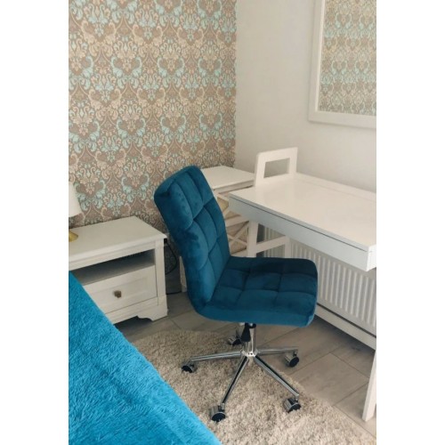 Комп'ютерне крісло поворотне Q-020 Velvet Бірюзовий Signal