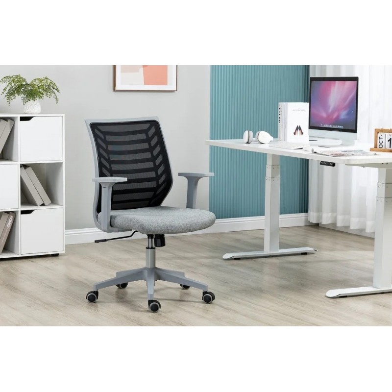 Комп'ютерне крісло поворотне Q-320 Чорний/Сірий OBRQ320CS Signal