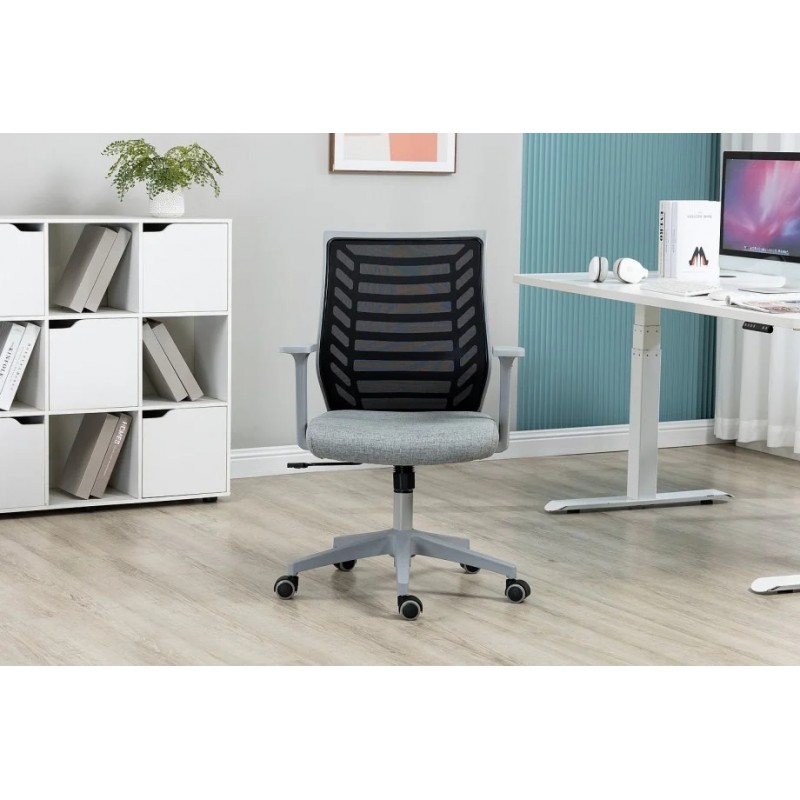 Комп'ютерне крісло поворотне Q-320 Чорний/Сірий OBRQ320CS Signal