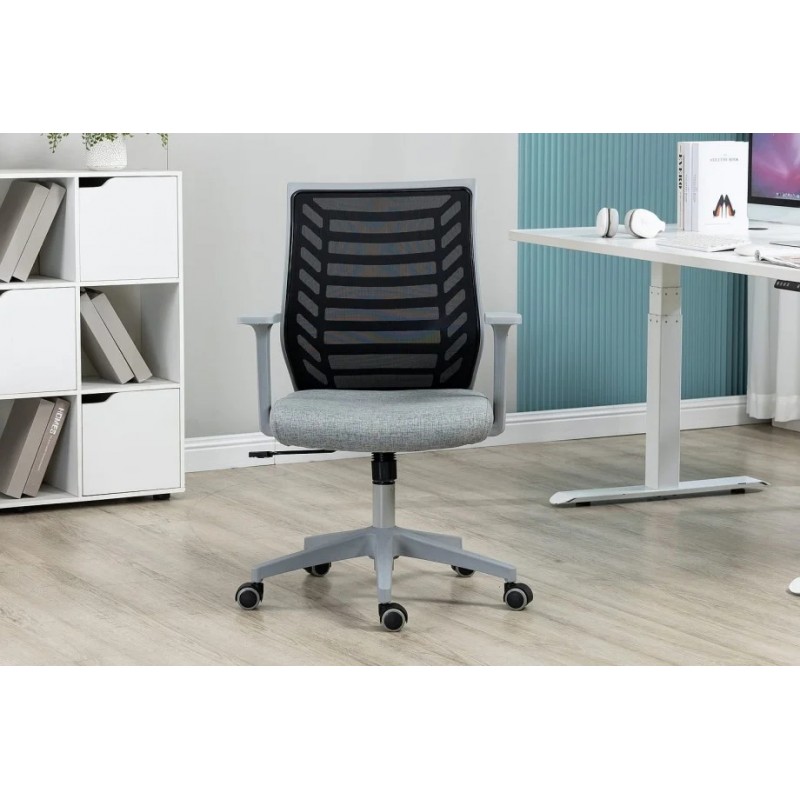 Комп'ютерне крісло поворотне Q-320 Чорний/Сірий OBRQ320CS Signal