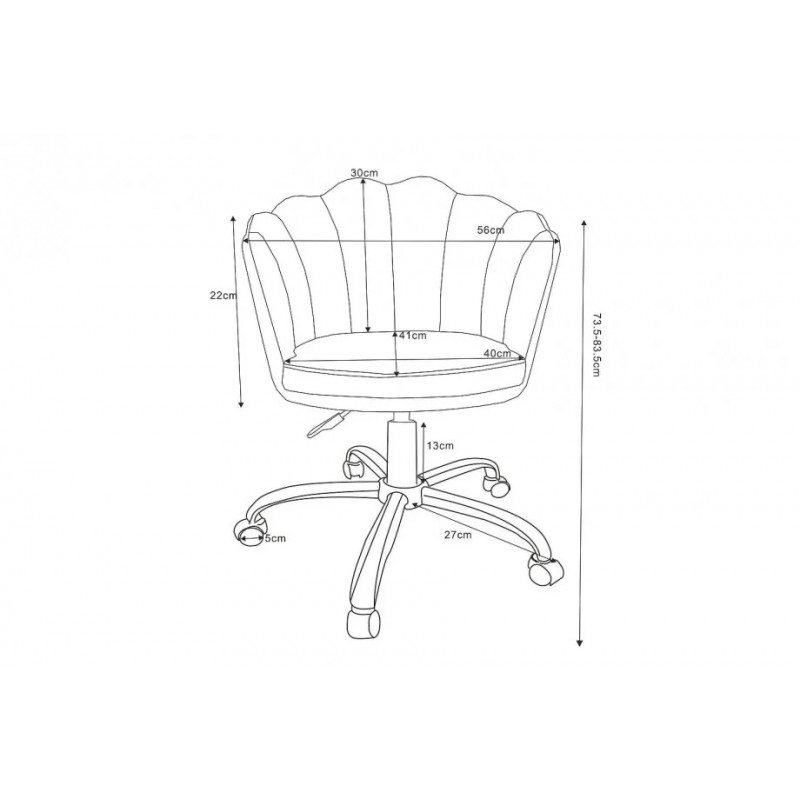 Комп'ютерне крісло поворотне ROSE VELVET Сірий OBRROSEVSZ Signal