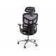 Крісло офісне комп'ютерне поворотне Eq-1 Чорна сітка / Хром каркас Signal