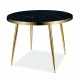 Стіл CALVIN чорний ефект мармуру / золото Діаметр 100 Signal