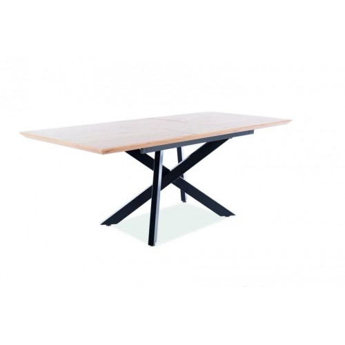 Стіл CAPITOL дуб / чорний каркас 160(200)X90 Signal