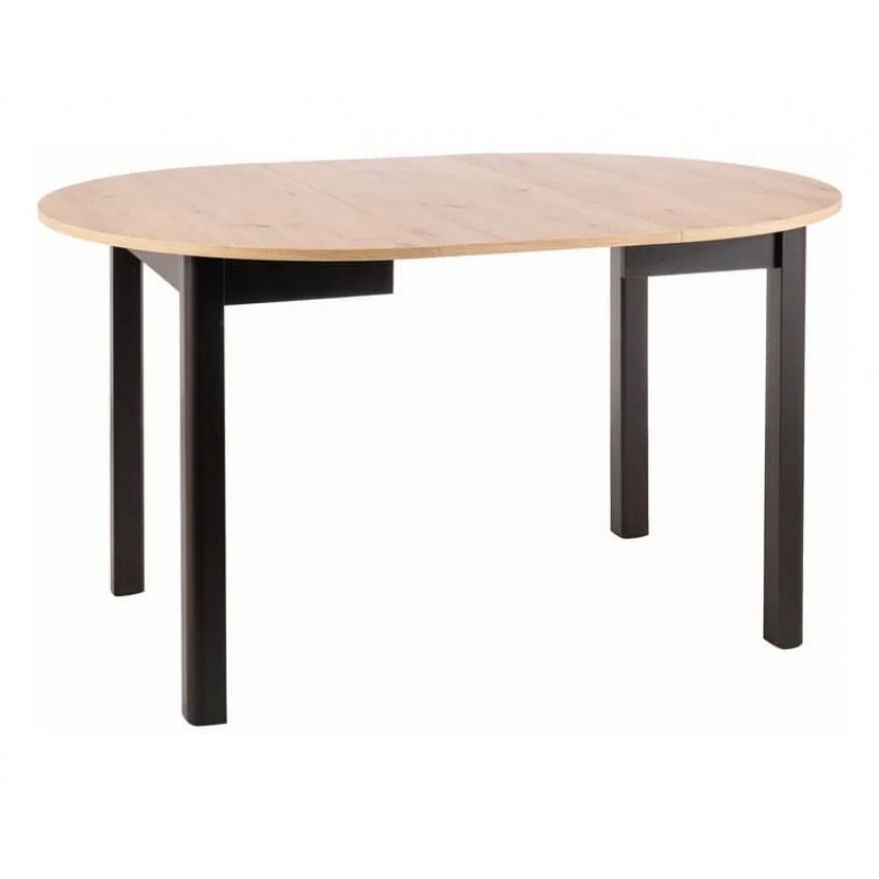 Стіл DANTE круглий розсувний 102(142)X102 дуб ремісничий/чорний Signal