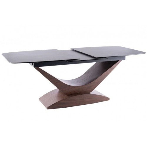 Стіл DOLCE CERAMIC сірий мармур / горіх 180(240)X95 Signal