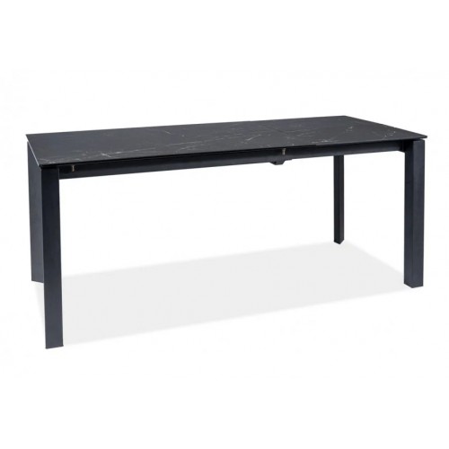 Стіл METROPOL CERAMIC чорний ефект мармуру / чорний мат 120(180)X80 Signal