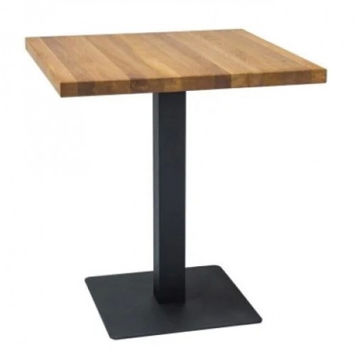 Стіл PURO LAMINAT дуб / чорний 60x60 Signal