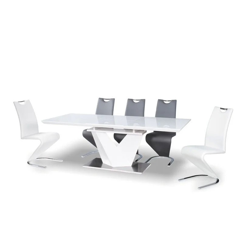 Стіл обідній Alaras III Білий / Білий лак 160 (220) X90 Signal