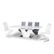 Стіл обідній Alaras III Білий / Білий лак 160 (220) X90 Signal