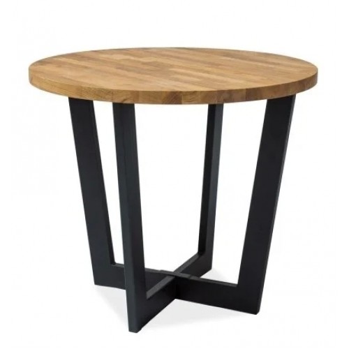 Стіл обідній Cono 90 Литий Дуб / Чорний Signal