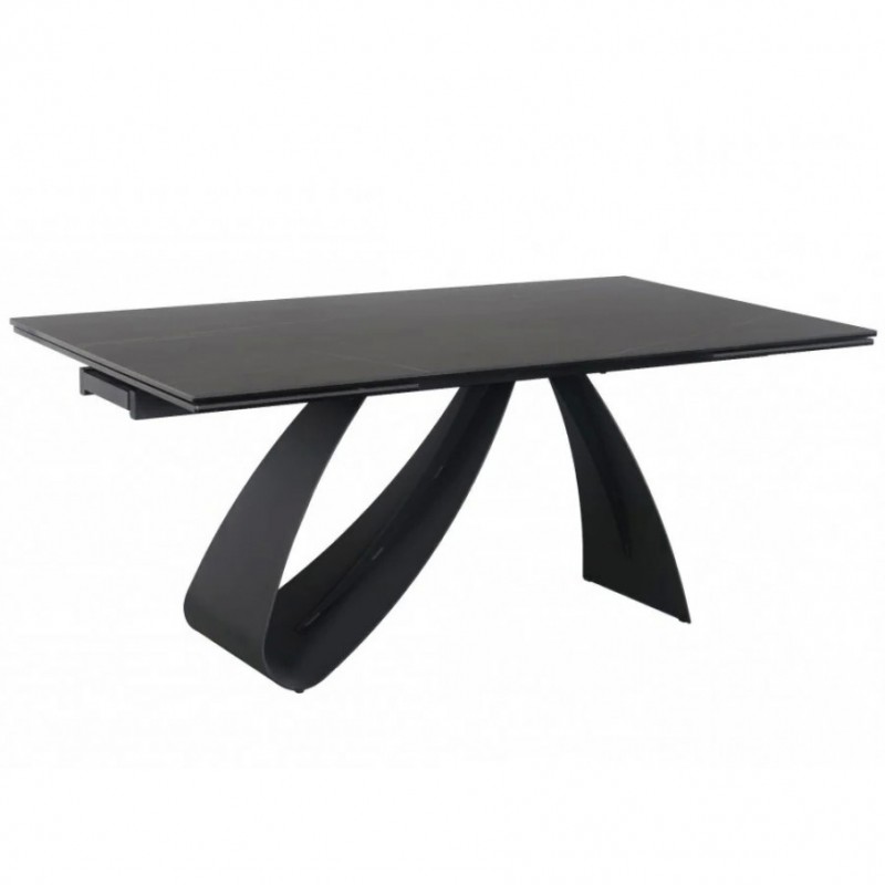 Стіл обідній DIUNA CERAMIC Чорний MARMUR SAHAR NOIR / Чорний мат (160-240) X90 Signal