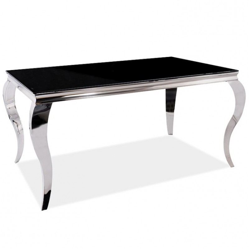 Стіл обідній PRINCE Чорний / Хром 180X90 Signal