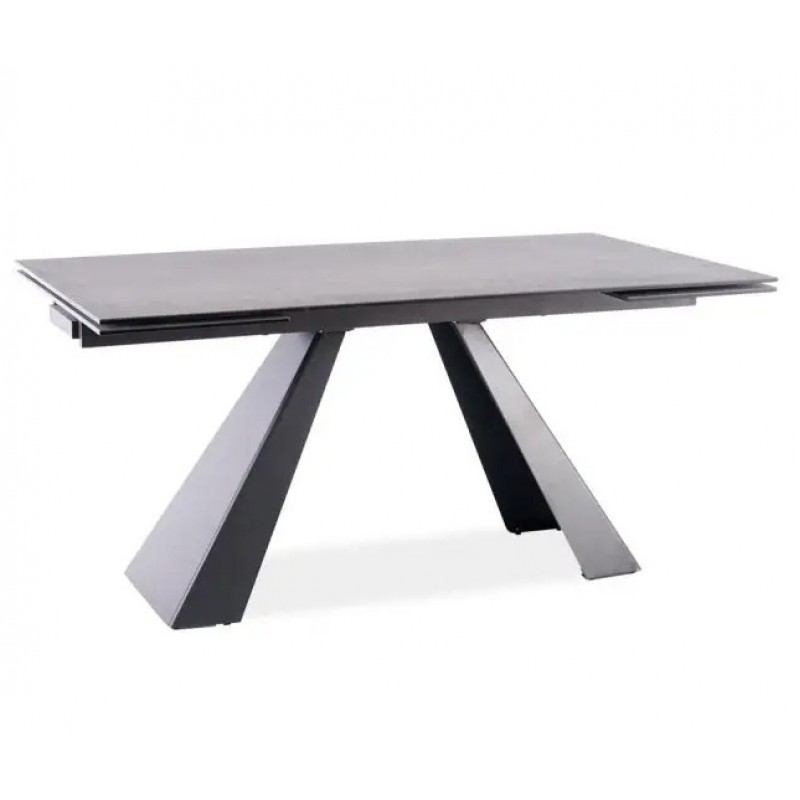Стіл обідній SALVADORE CERAMIC II 120(180)X80 Сірий / Чорний мат  Signal