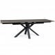 Стіл обідній розкладний COLUMBUS CERAMIC 160(240)*90 коричневий ефект дерева/чорний Signal