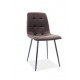 Стілець MILA VELVET чорний каркас / коричневий BL. 48 Signal