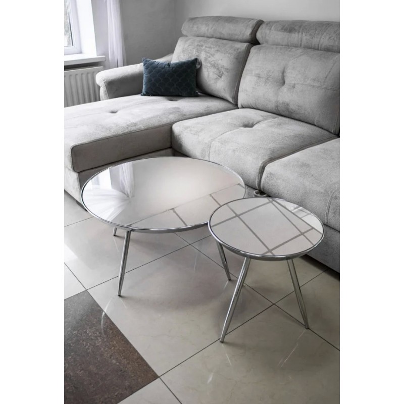 Журнальний стіл Bora C 41х41 Дзеркало / Хром Signal