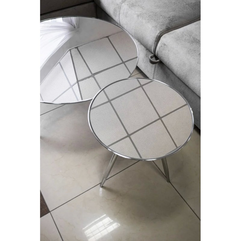 Журнальний стіл Bora C 41х41 Дзеркало / Хром Signal