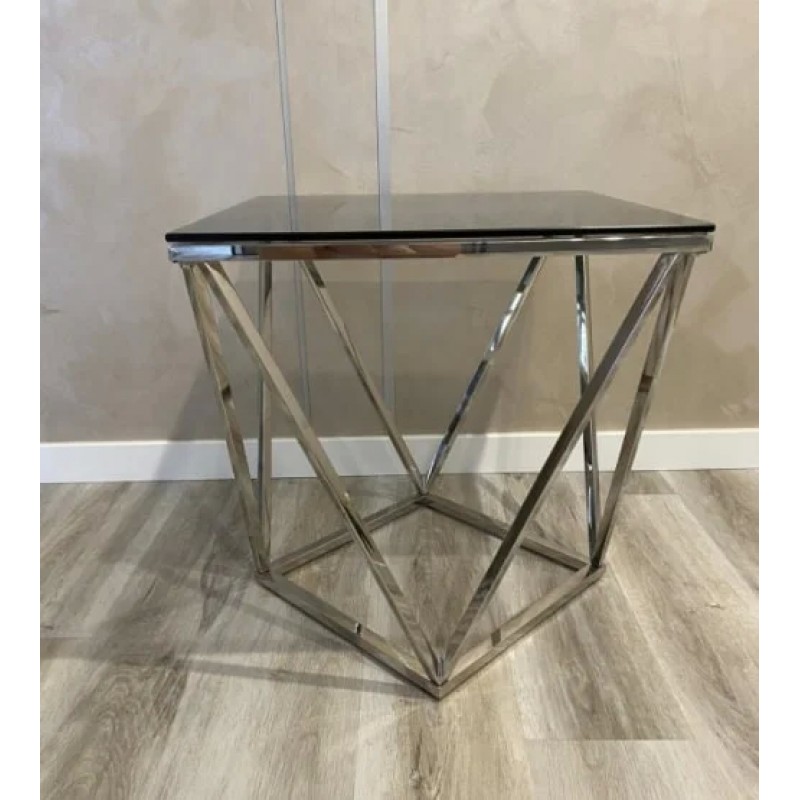 Журнальний стіл Silver B 50х50 Димчастий / Срібний Signal