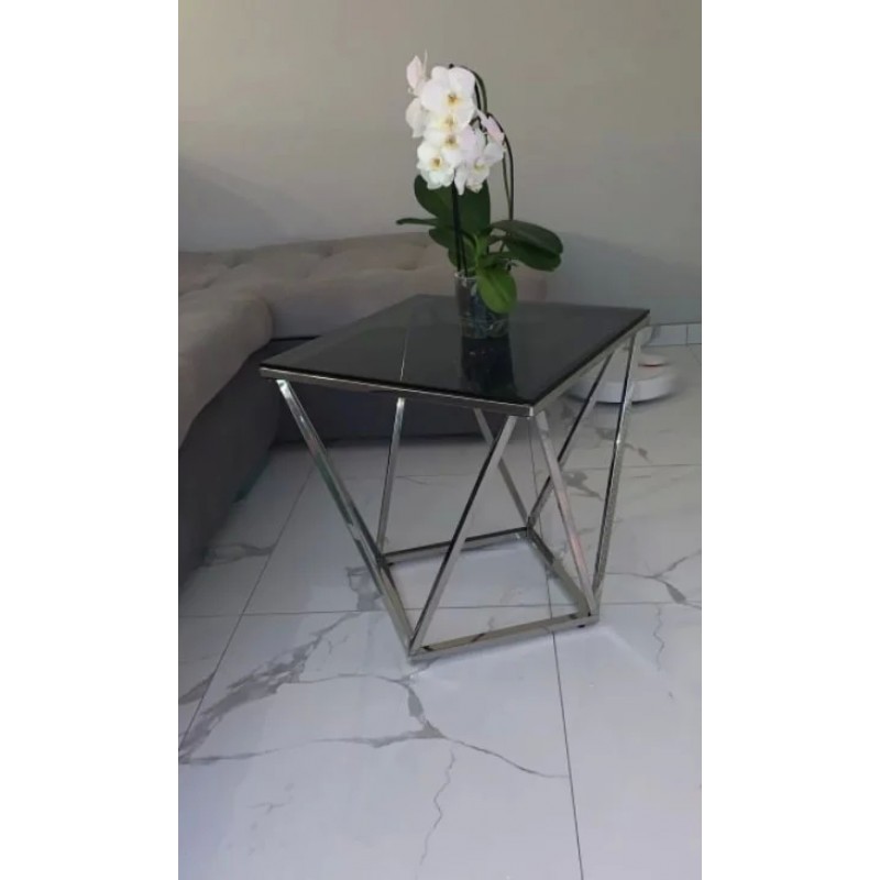 Журнальний стіл Silver B 50х50 Димчастий / Срібний Signal