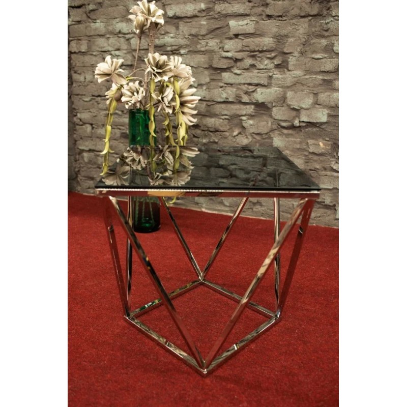 Журнальний стіл Silver B 50х50 Димчастий / Срібний Signal