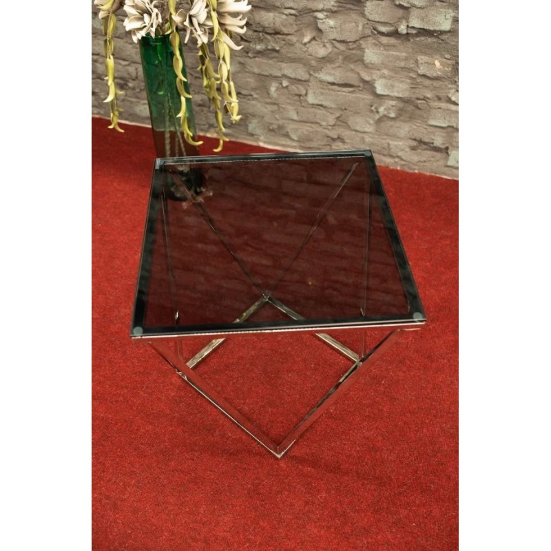 Журнальний стіл Silver B 50х50 Димчастий / Срібний Signal