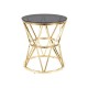 Журнальний столик CLARK скло димчасте / золото Діаметр 50 Signal