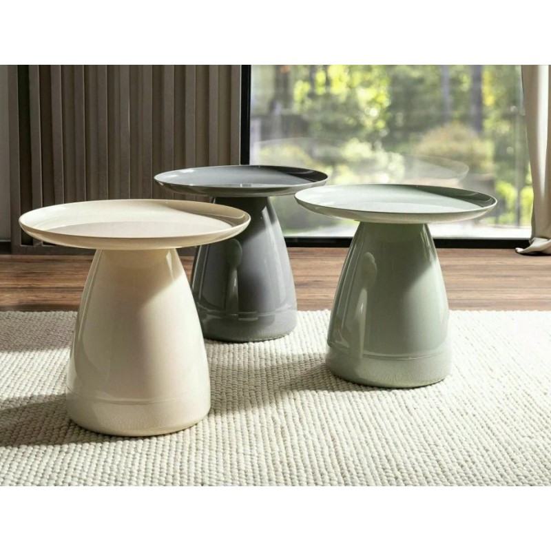 Журнальний столик MONA Сірий Діаметр 50 MONASZ Signal