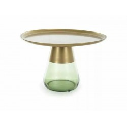 Журнальний столик TIFFANY B Діаметр 70 Золотий/Зелений TIFFANYBZLZFI70 Signal