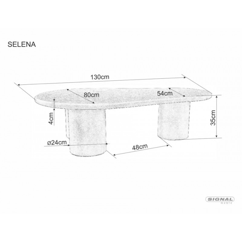 Стіл журнальний кавовий Selena 130×80 см Екрю Signal