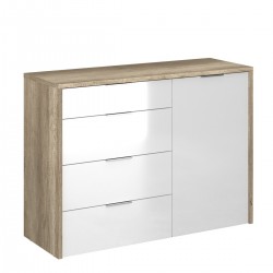 Комод 1D4S_120 BARI II білий/дуб Каньйон VMV Holding