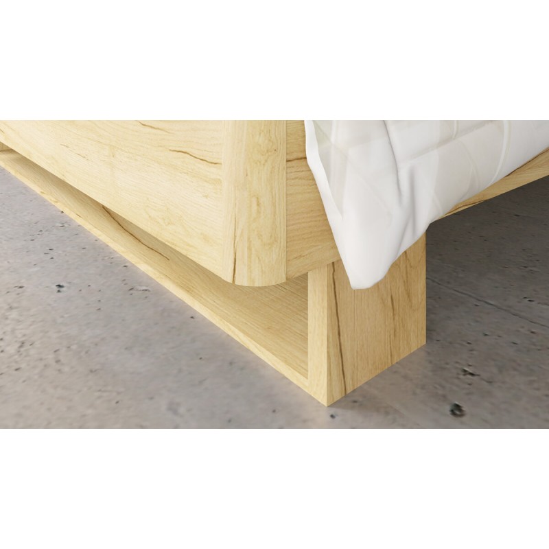 Ліжко 160 (без вкладу) AVANTI дуб крафт золотий/біла платина VMV Holding