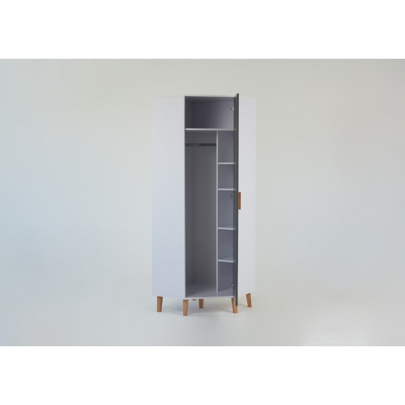 Шафа кутова TIMMY білий/графіт/шиншила VMV Holding