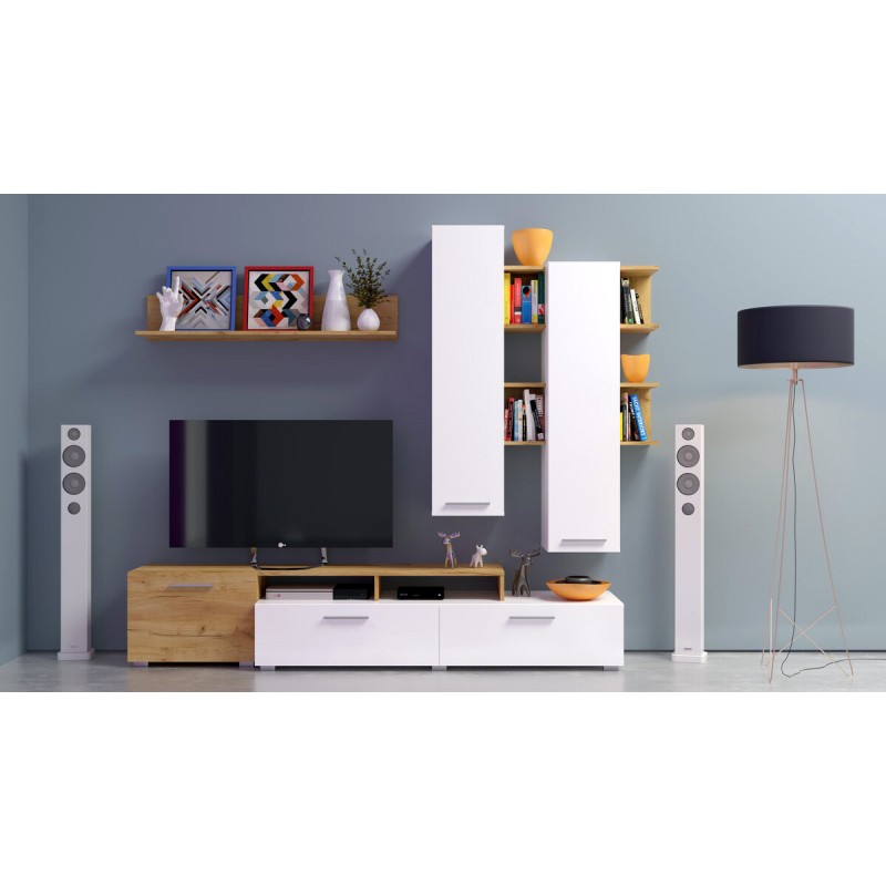 Стінка ASTIN дуб крафт золотий/біла платина VMV Holding