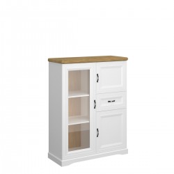 Вітрина REG 1W2D1S RIVA білий / дуб Харбор золотий VMV Holding