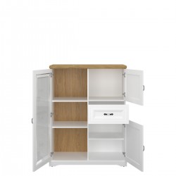 Вітрина REG 1W2D1S RIVA білий / дуб Харбор золотий VMV Holding