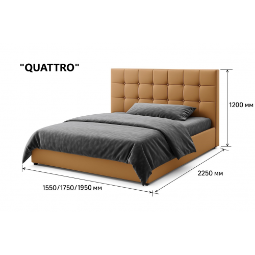 Двоспальне ліжко "Quattro" Viorina DEKO