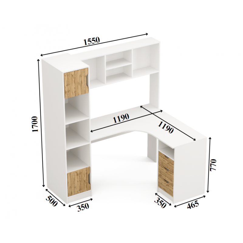 Стіл кутовий "Teenager" Viorina DEKO