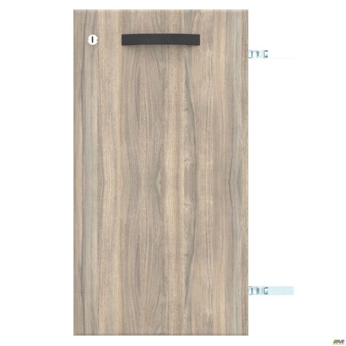 Двері SIG-710 ДСП L до SIG10 (392х740х18мм) з замком Ручка Чорний/В'яз Ліберті Димчастий AMF