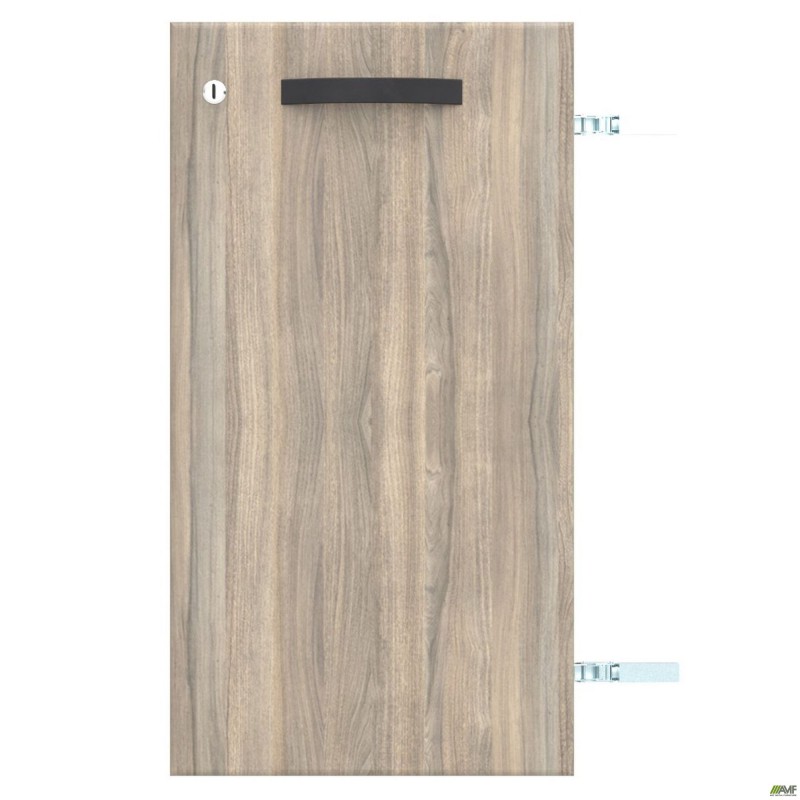 Двері SIG-710 ДСП L до SIG10 (392х740х18мм) з замком Ручка Чорний/В'яз Ліберті Димчастий AMF