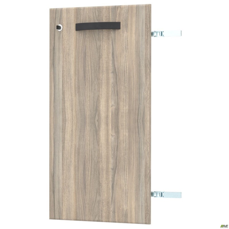 Двері SIG-710 ДСП L до SIG10 (392х740х18мм) з замком Ручка Чорний/В'яз Ліберті Димчастий AMF