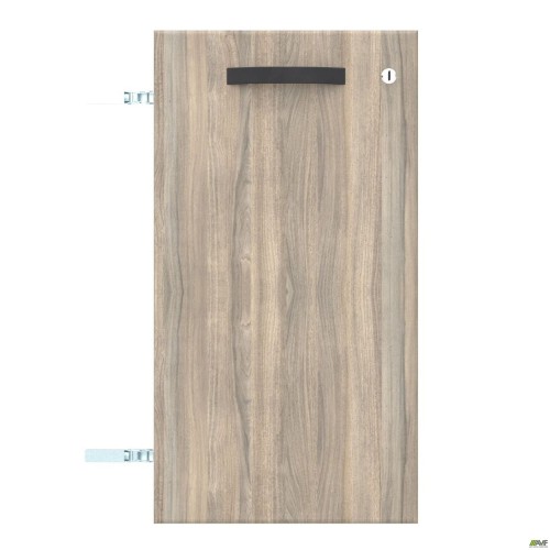 Двері SIG-710 ДСП R до SIG10 (392х740х18мм) з замком Ручка Чорний/В'яз Ліберті Димчастий AMF