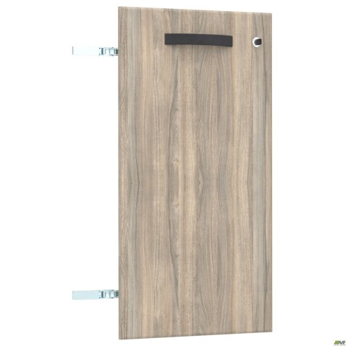 Двері SIG-710 ДСП R до SIG10 (392х740х18мм) з замком Ручка Чорний/В'яз Ліберті Димчастий AMF