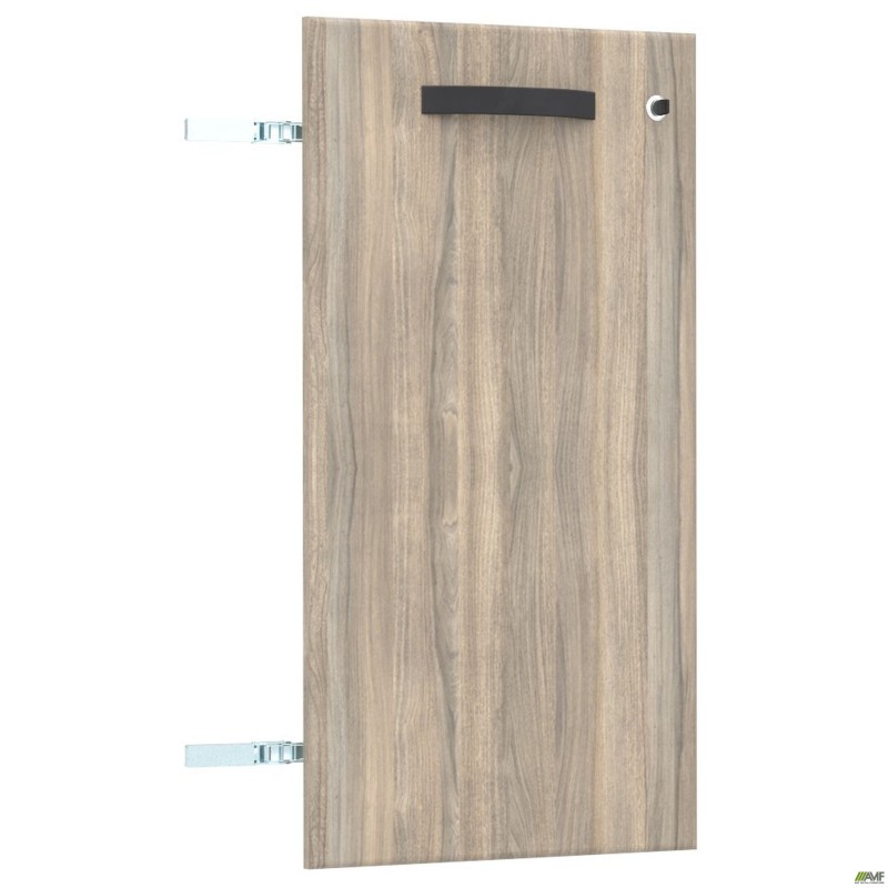 Двері SIG-710 ДСП R до SIG10 (392х740х18мм) з замком Ручка Чорний/В'яз Ліберті Димчастий AMF