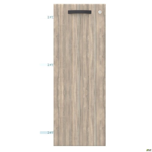 Двері SIG-711 ДСП R до SIG10 (392х1080х18мм) з замком Ручка Чорний/В'яз Ліберті Димчастий AMF