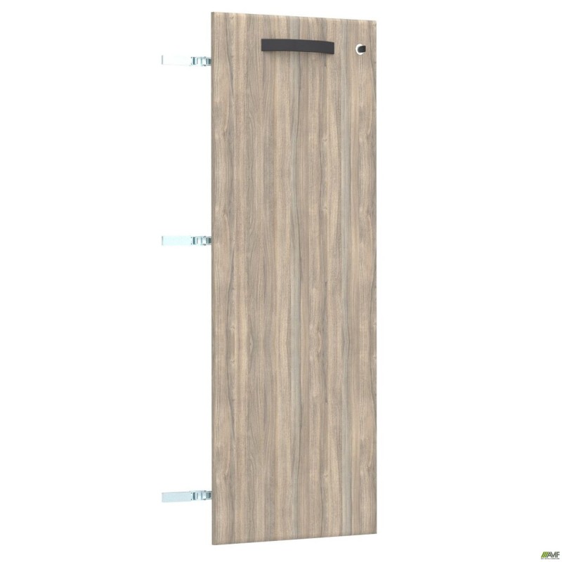 Двері SIG-711 ДСП R до SIG10 (392х1080х18мм) з замком Ручка Чорний/В'яз Ліберті Димчастий AMF